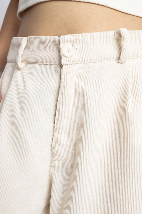 The Ivory Corduroy Straight Fit Trousers